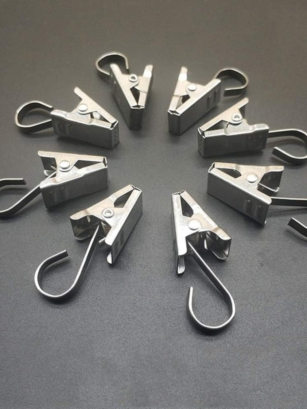 Curtain Clips Hooks Stainless Steel, 100 Pack Silver Small Heavy Duty Hanging Cl